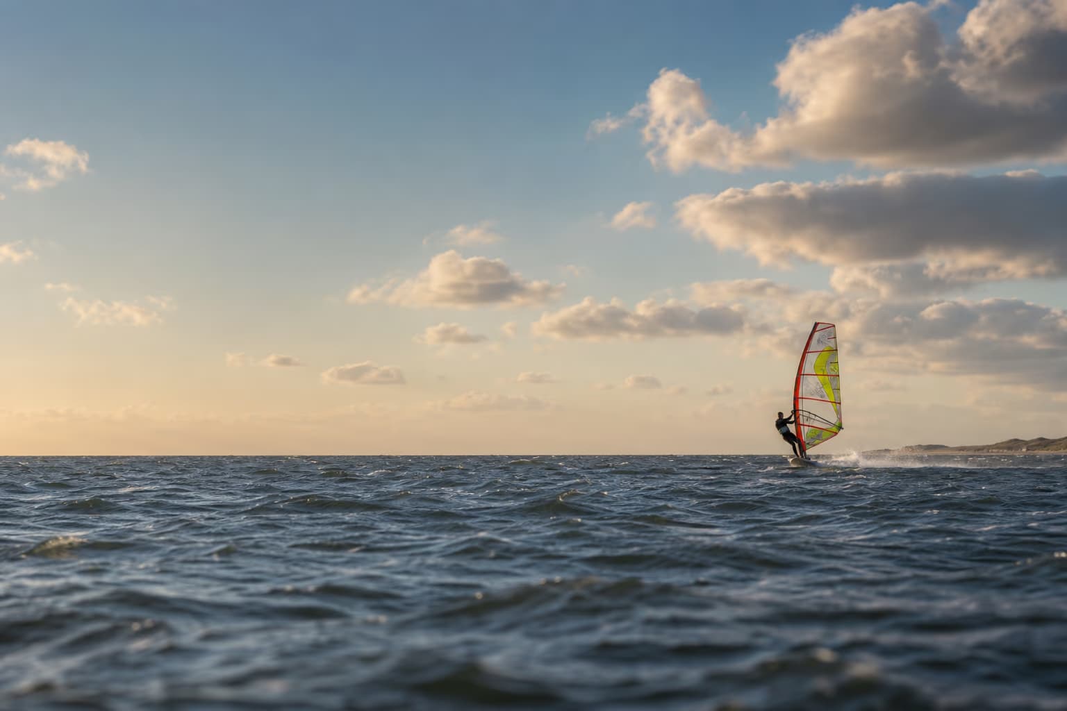 Windsurfer op de Noordzee